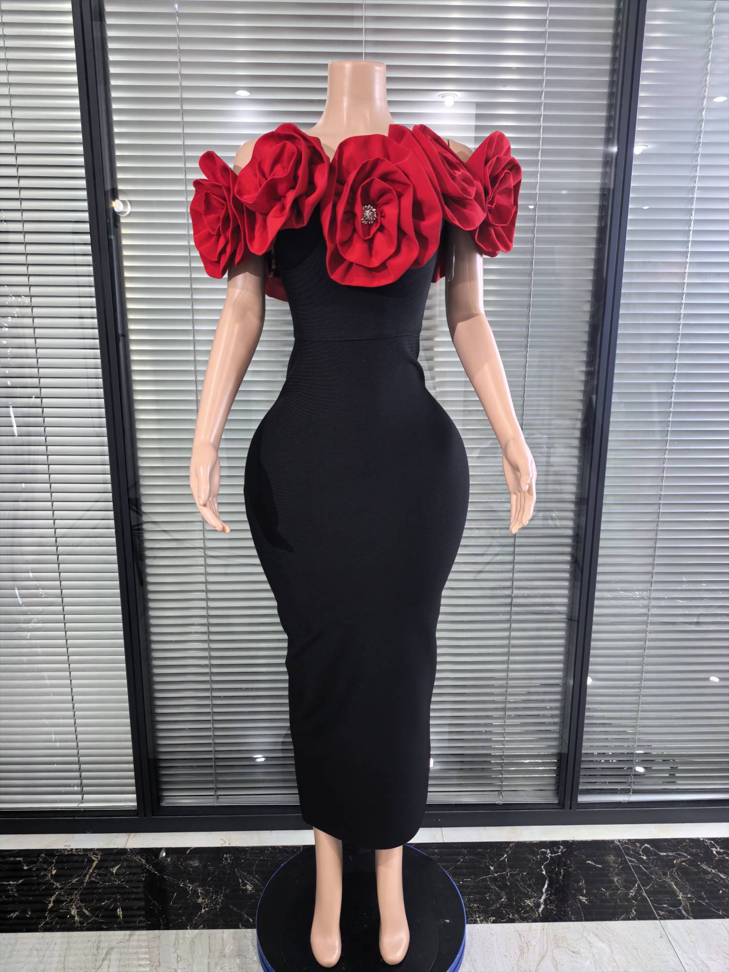Women'S Red Formal Wear - Rojo blanco mujeres Sexy sin tirantes