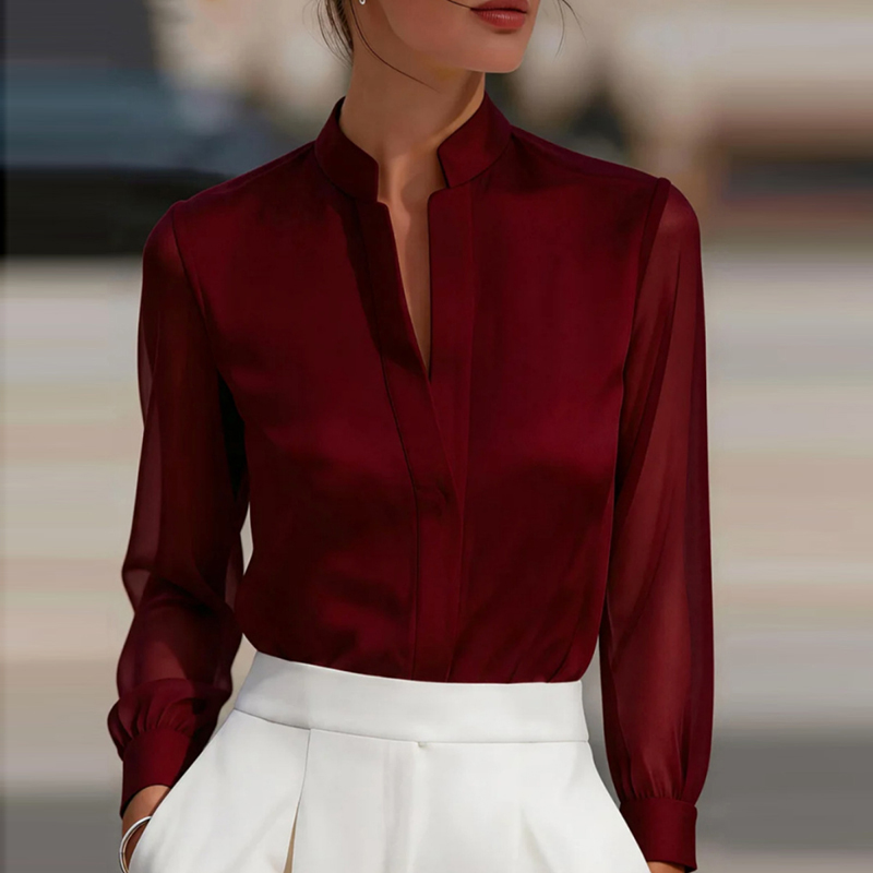 Nuevas camisas de malla transp - Silk Blouse reseña y precio