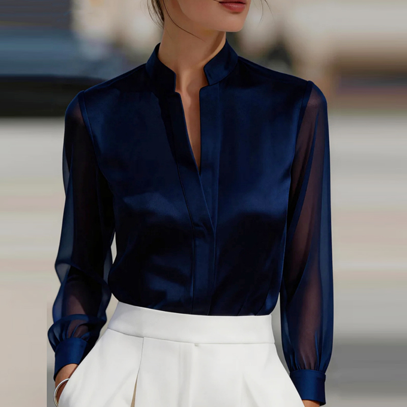 Nuevas camisas de malla transp - Silk Blouse reseña y precio