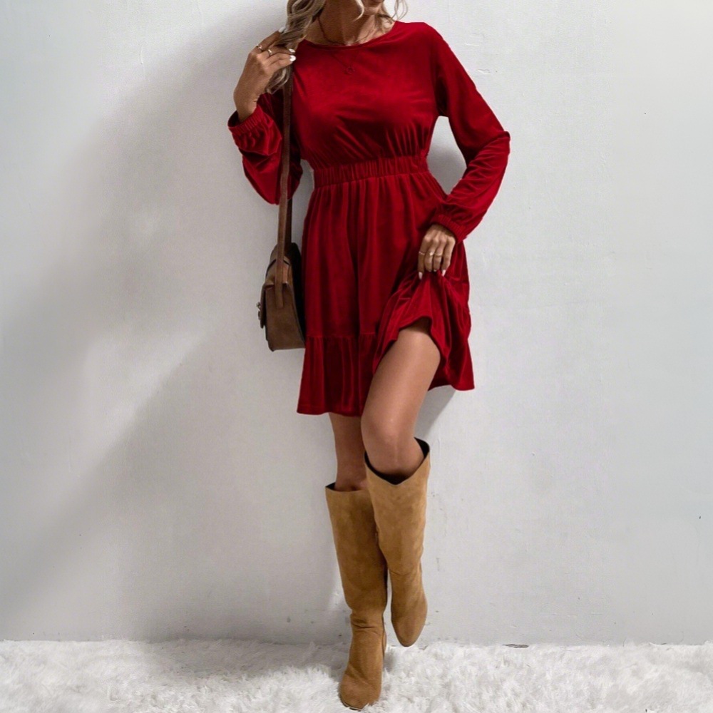 Vestido Mini de Terciopelo Est - Midi Dress reseña y precio