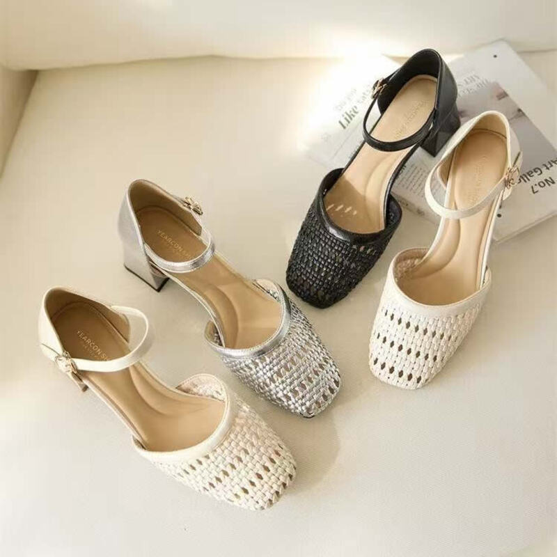 Sandalias de tacón grueso con  - Formal Dress reseña y precio