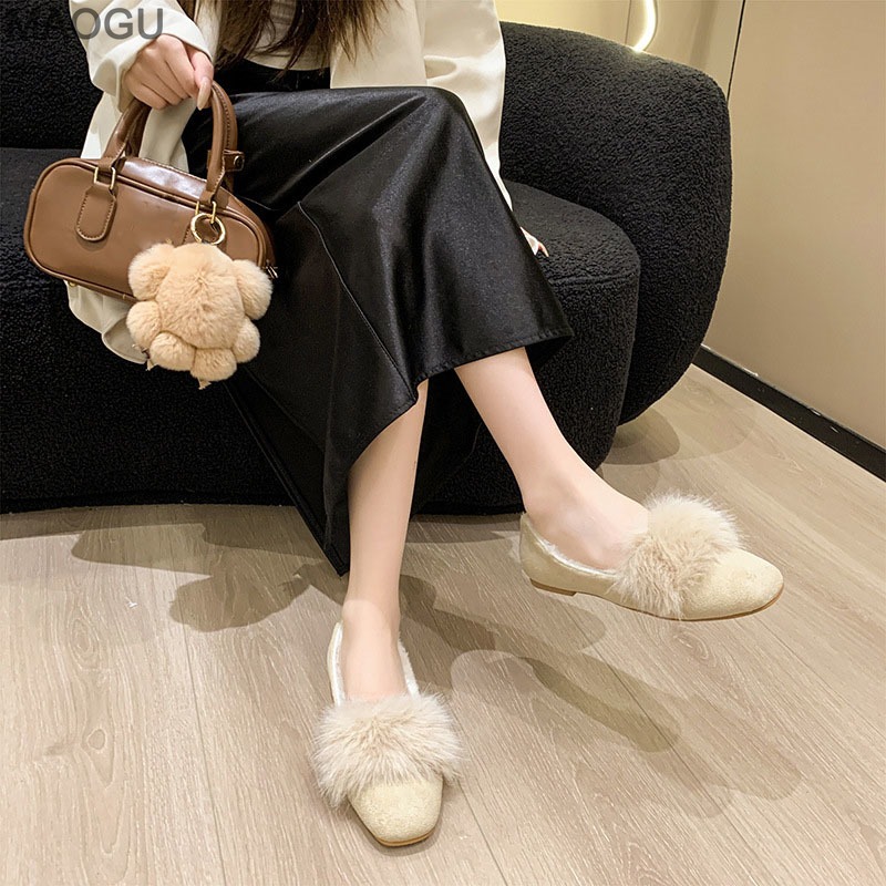 Zapatos planos de felpa para m - Womens Heels reseña y precio